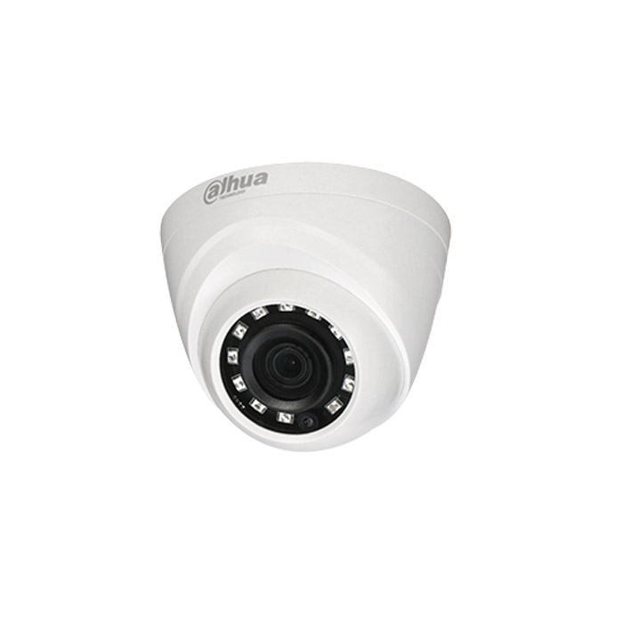 Camara Dahua Domo,2MP, Lente fijo 2,8mm, 4en1 (CVI/TVI/AHD/CVBS), Plastico, IR20m, 12VDC.
