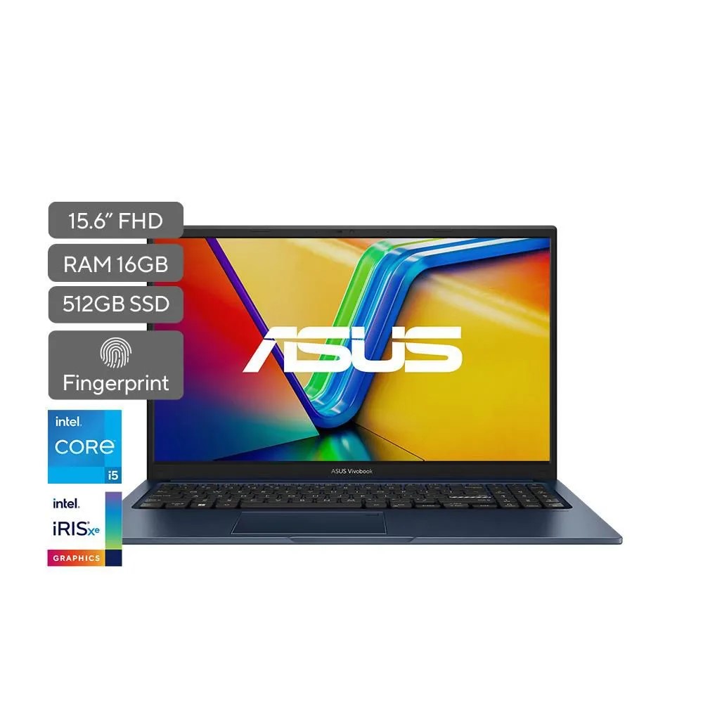 Portátil ASUS Vivobook 15/ X1504ZA-NJ1194W/ Intel®Core™ i5-1235U Processor 1.3 GHz/ Integrated GPU Intel Iris X? Graphics/ DDR4 16GB/ 512GB M.2 NVMe™ PCIe® 3.0 SSD/ FHD (1920 x 1080) 16:9 aspect ratio/ US MIL-STD 810H military-grade standard/ Windows 11 Home