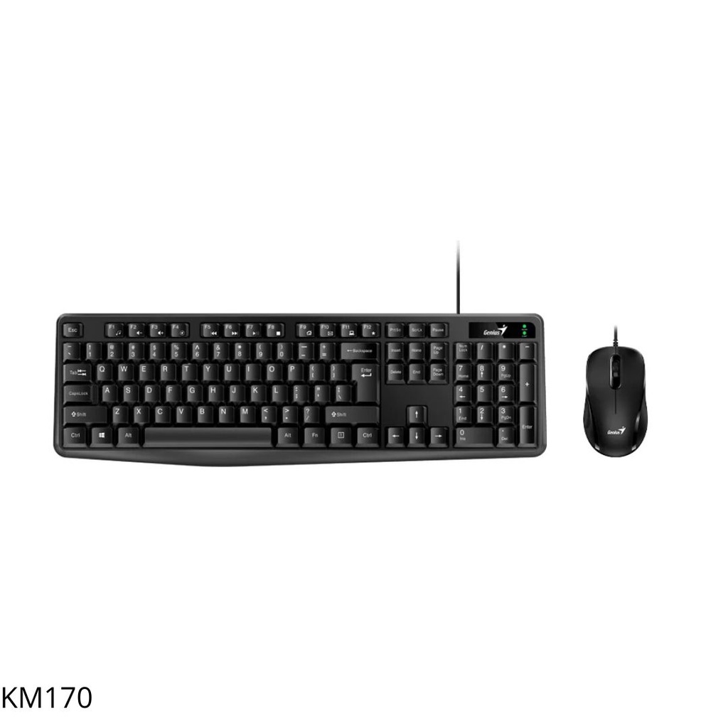 Combo teclado + mouse Genius alambrico  km-170 usb negro
