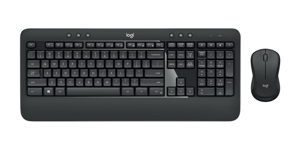 COMBO TECLADO/MOUSE MK540 Logitech Español Inalámbrico Receptor USB Compatible Win-Unifying Antiderrames Letras No Se Borran Garantía 1Año-NEGRO