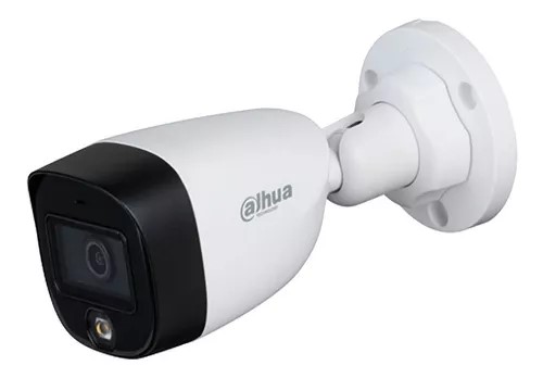 Camara Dahua Bullet, 2MP, Full Color, Lente Fijo 2,8mm, IR20M, 4en1 (CVI/TVI/AHD/CVBS), Semimetalica, DWDR, StarLight, IP67, 12VDC