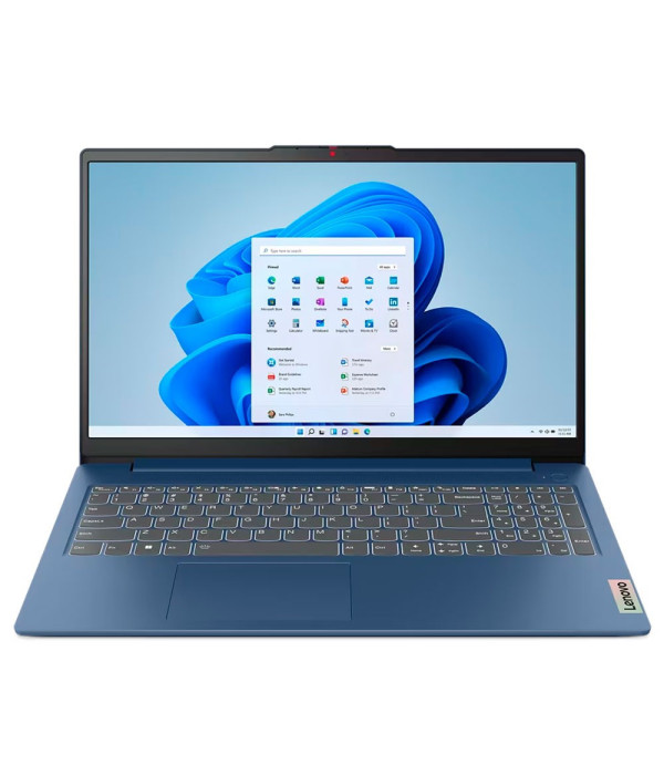 Portátil Lenovo Slim 3 15AMN8 AMD Ryzen 5 7500U 15.6 Pulgadas FHD Memoria 8GB Estado Solido 512GB Windows 11 Color Azul Frost