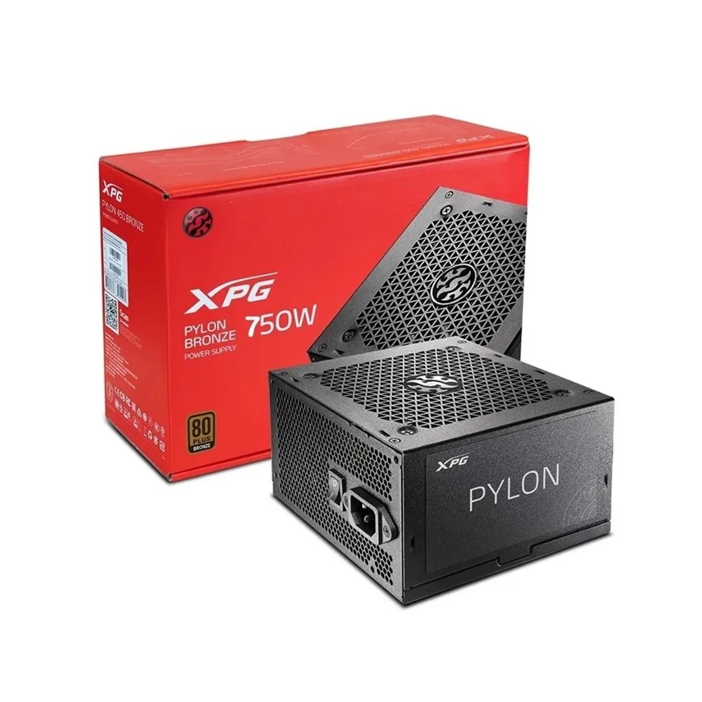 Fuente de poder gamer XPG by ADATA PYLON / 750 Watts / Certificada 80 Plus Bronce