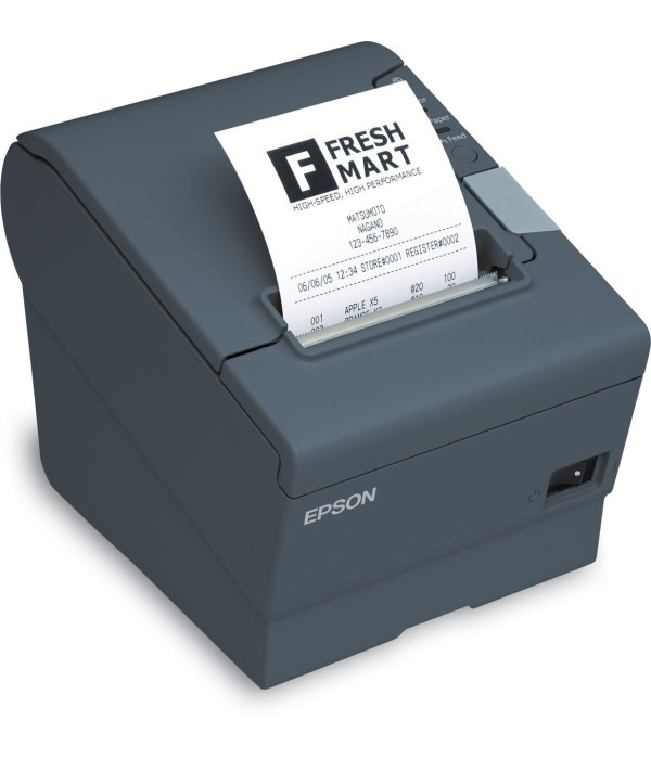 Impresora Epson Térmica de Recibos TM-T88V-084, 80mm/58mm, Puerto USB + Serial, Incluye Fuente. Negra.