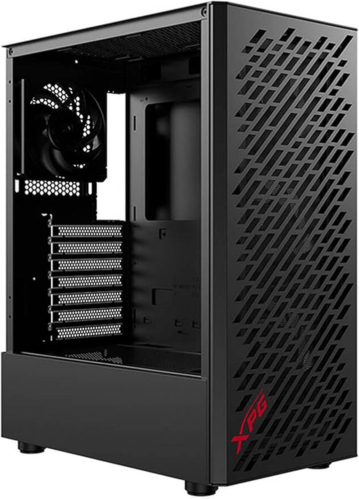 Chasis gamer XPG by ADATA VALOR AIR Negro / 3 fan frontales 120 + 1 trasero 120 / Vidrio templado lateral