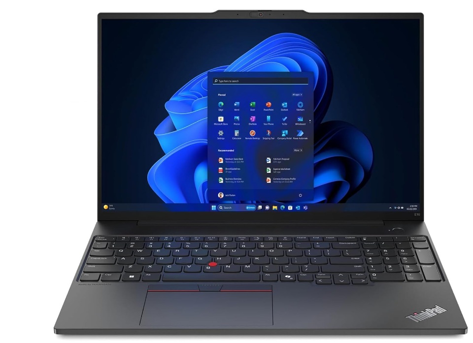 Portátil Lenovo ThinkPad E16 Gen 1, Procesador AMD Ryzen 5 7530U, Pantalla 16, 16GB, DD 512GB SSD, Windows 11 Pro 64, Garantía 3 años Onsite + 6 Meses Premier Support