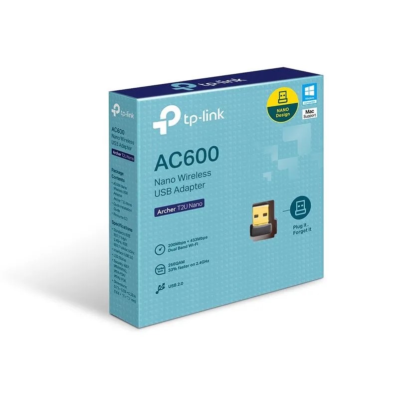 Tarjeta de Red nano USB TPLINK  - Inalambrica  Doble banda AC600