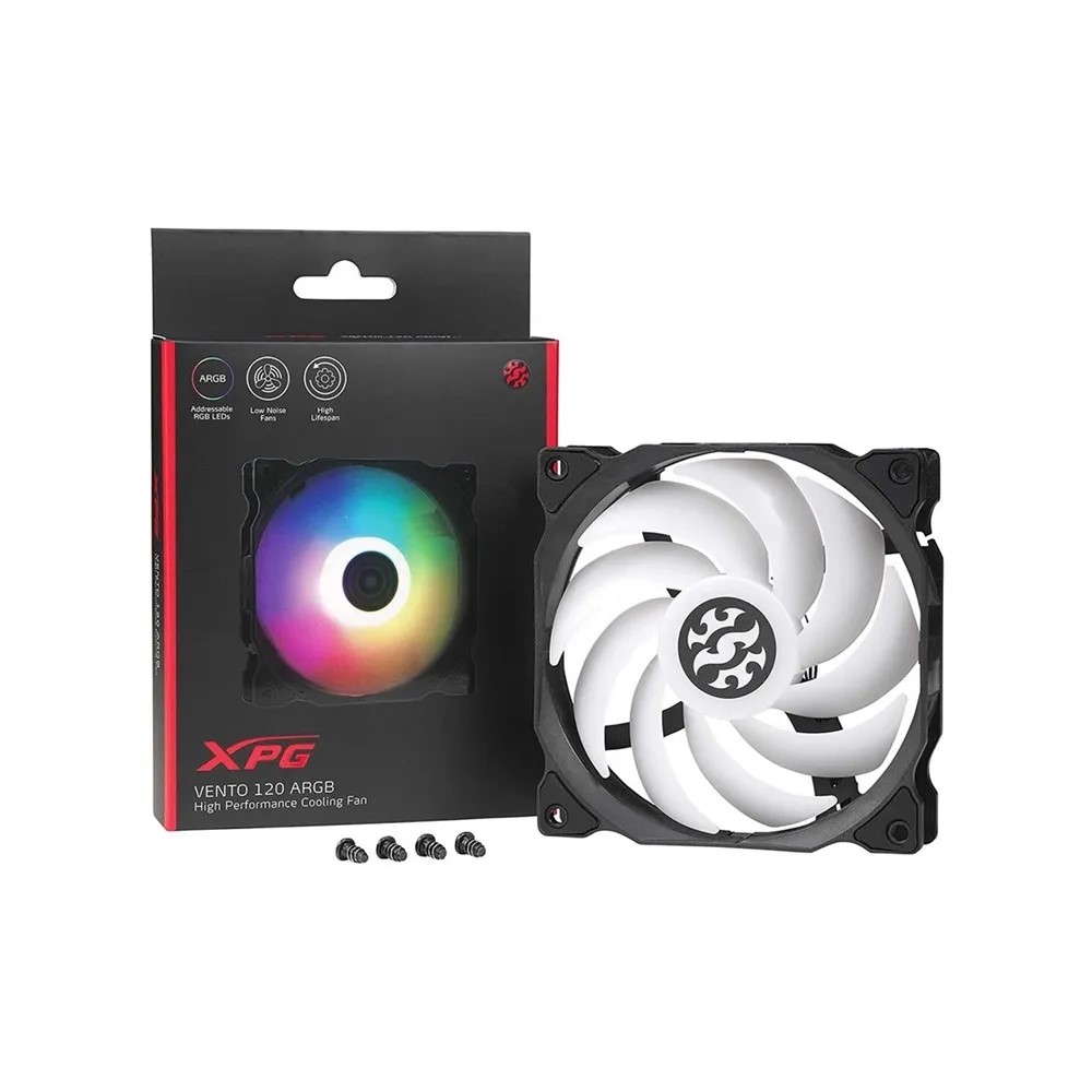 Fan Cooler (Ventilador) XPG by ADATA VENTO ARGB / 1.200 RPM / 60.000 Hrs. / 120 mm.