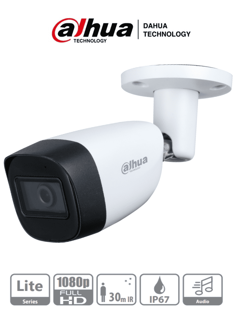 CAMARA 4 EN 1 TIPO BALA 2MP LENTE 2.8MM FOV 112° WDR LED 30M MIC