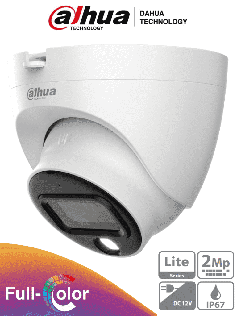 CAMARA 4 EN 1 FULLCOLOR 1080P TIPO DOMO SEMIMETALICO 2,8MM FOV 106° LUZ VISIBLE 20M IP67