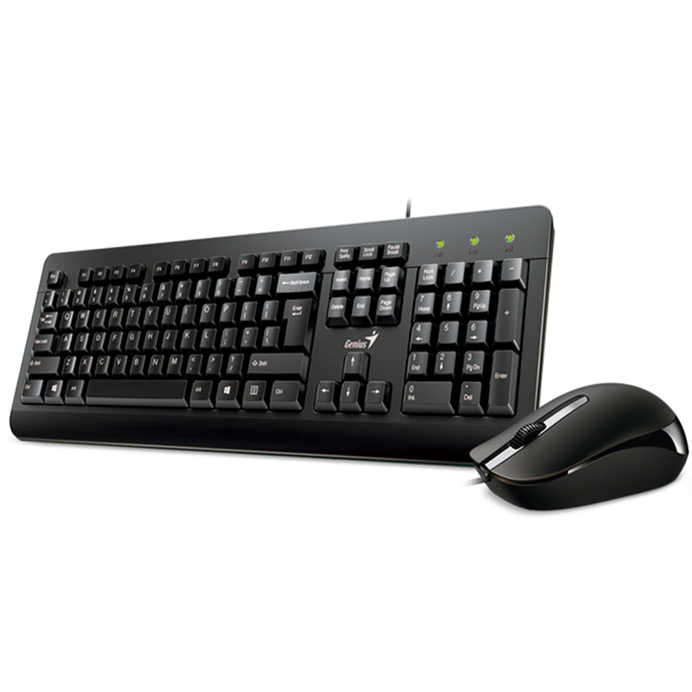 Combo  teclado + mouse Alambrico Genius KM-160 Negro