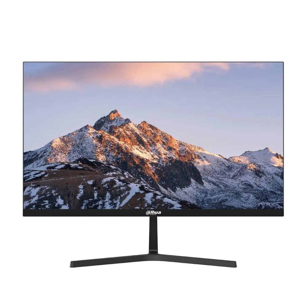 Monitor Dahua Plano Consumo panel VA,Tamaño: 22 Color Negro,Resolución 1920 X 1080 (16:9),Tipo de panel: VA,Tipo de respuesta: 5ms / tasa de refresco 100 HZ,Altavoz: 1W - Speaker x2,Conectividad: VGA, HDMI 1,4 (Incluye cable HDMI),Angulo de visión: 178° H / 178°V,Incluye Base Metálica,Garantia de 3 años.