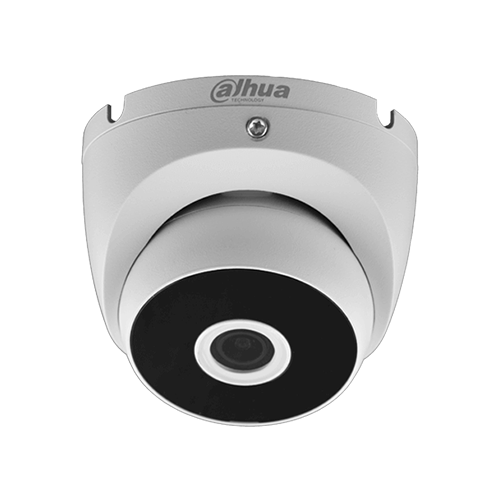 Camara Dahua Domo, 2MP, Lente fijo 2,8mm, 4en1 (CVI/TVI/AHD/CVBS), DWDR, Smart IR20m, Metalica, 12VDC.
