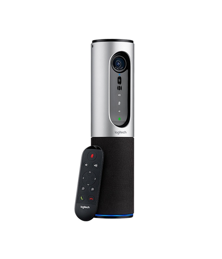 CAMARA CONFERENCECAM CONNECTIC Logitech Corporativo Full HD 1080 Zoom 4X USB Compatible Win-Mac Control Diseño Compacto Portable Garantía 2Años-SILVER-NEGRO