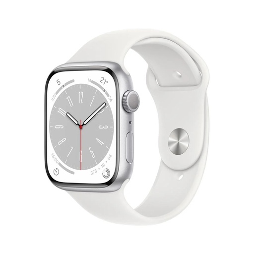 [MP6N3BE/A] Apple Watch Series 8 (GPS) - Caja de aluminio en plata de 45 mm