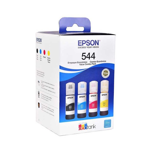 [C13T00N62A] Botella Epson T544520-4P - Multipack Set 4 botellas negra, cyan, magenta y yellow IMPRESORA L3110/L3150- cyan Ink (7.500 paginas)