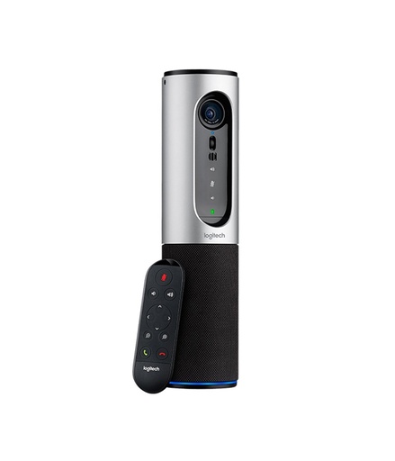 [960-001013] CAMARA CONFERENCECAM CONNECTIC Logitech Corporativo Full HD 1080 Zoom 4X USB Compatible Win-Mac Control Diseño Compacto Portable Garantía 2Años-SILVER-NEGRO