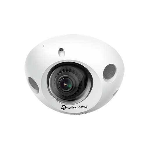 [VIGI C230I Mini(2.8mm)] Cámara IP VIGI Mini Domo de 3MP.   Lente Fijo 2.8 mm, Micrófono, Parlante y Ranura de MicroSD incorporados. FUNCIONES: Detección Inteligente (Clasifica Humanos y Vehículos), Detección de Movimiento, Detección de Intrusión de Área, Detección de Cruce de Línea, Detección de Manipulación de Cámara, Detección de Objeto abandonado, Detección de Remoción