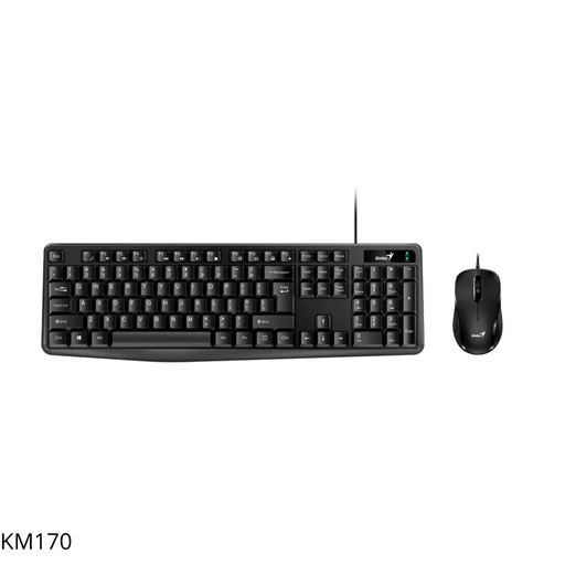 [31330006402] Combo teclado + mouse Genius alambrico  km-170 usb negro