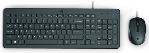 [240J7AA#ABM] Combo Teclado y Mouse Alámbrico HP 150 (Negro)