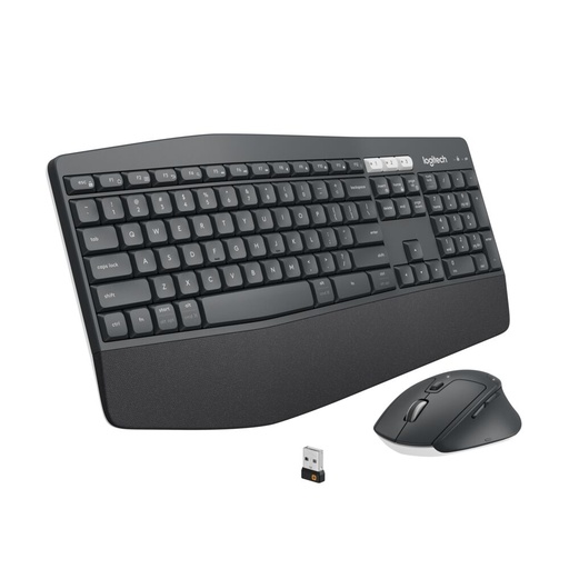 [920-008659] COMBO TECLADO/MOUSE MK850 Logitech Español Bluetooth/Wireless Receptor USB Compatible Win-Mac-Unifying MultiDispositivo FLOW Garantía 2Años-NEGRO