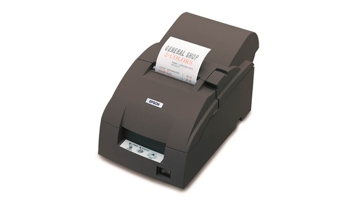 [C31C513153] Impresora EPSON Matricial de Recibos. Rollo Auditoría, 76mm, Autocortador, Puerto Serial, Incluye Fuente. Negra. TM-U220A-153.