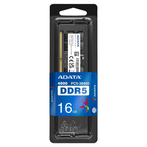[AD5S480016G-S] MEMORIA ADATA  RAM PORTATIL DDR5 16GB BUS 4800