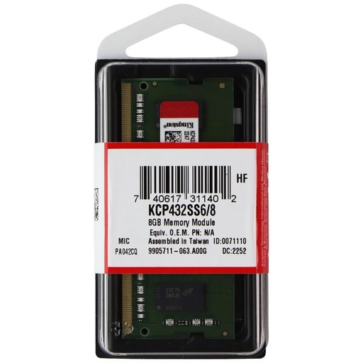 [KCP432SS6/8] Memoria ram kingston para portatil  8GB DDR4 3200MHz