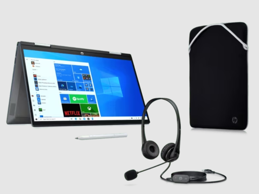 [6Y0W7LA#ABM] Portátil HP Pavilion (x360) 14-dy2005la/Intel® Core™ i5-1235U 4,4 GHz/Intel® Iris® X?/8GB DDR4/256GB SSD/14 FHD multitáctil/Windows 11 Home + Funda Protección Reversible HP Negro/Plateado + Lápiz Zenvo Natural Silver + HP Stereo Headset USB G2 (6Y0W7LA)