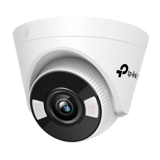 [VIGI C440(2.8mm)] Cámara IP VIGI Torreta 4MP a Full Color. Lente Fijo 2,8 mm, Micrófono, Parlante y ranura de Micro SD.    INCLUYE: Visión Nocturna (hasta de 30M) a Full Color/IR, Defensa Activa, Audio de Dos vías, Almacenamiento incluido, Detección Inteligente