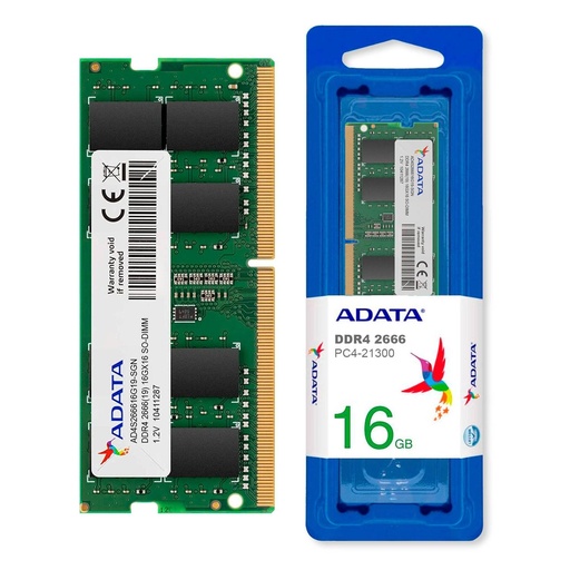 [AD4S266616G19-SGN] Memoria Adata RAM Portatil DDR4 16GB BUS 2666