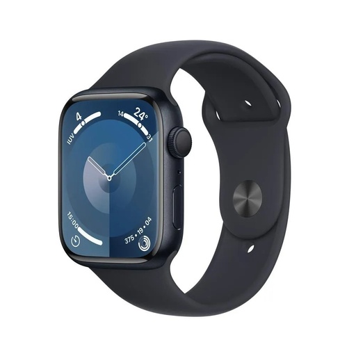 [MR993BE/A] Apple Watch Series 9 (GPS) - Caja de aluminio en color medianoche de 45 mm - Correa deportiva color medianoche - Talla S/M