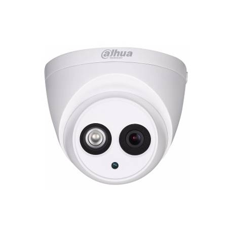 [DH-HAC-HDW1200EMN-A-2.8MM] Camara Dahua Domo,2MP, Lente fijo 2,8mm, 4en1 (CVI/TVI/AHD/CVBS), Microfono incorporado, Metal, Smart IR50m, IP67, 12VDC.
