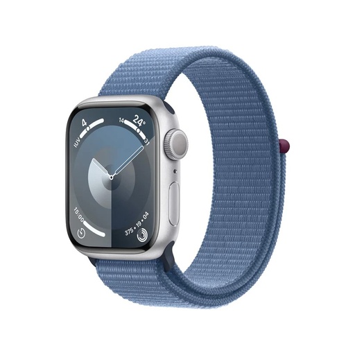 [MR923BE/A] Apple Watch Series 9 (GPS) - Caja de aluminio en plata de 41 mm - Correa Loop deportiva azul invierno