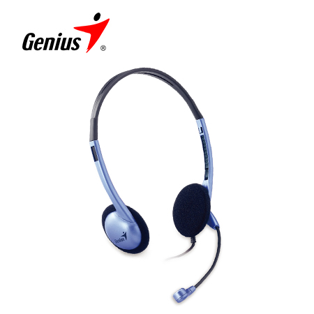 [31710037100] Audifono Diadema  Genius HS-02B 2 Plug 3.5mm Azul/Negro