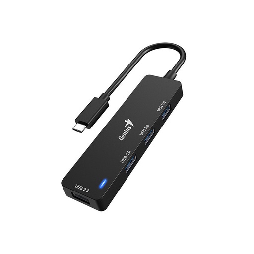 [31240002400] HUB USB-C GENIUS DE 4 PUERTOS BLACK