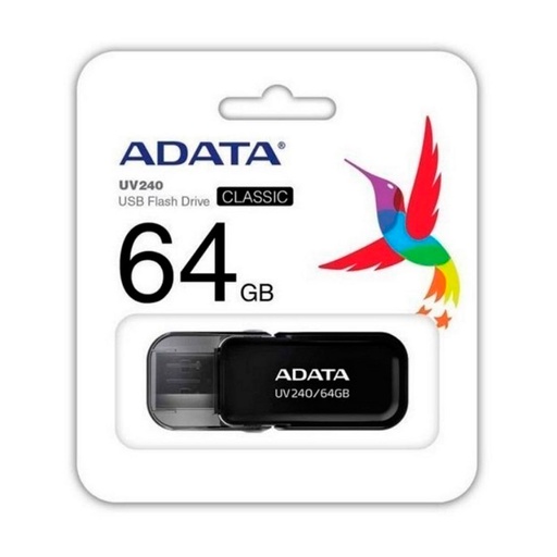 [AUV240-64G-RBK] Memoria USB adata 2.0 UV240 64GB Negra