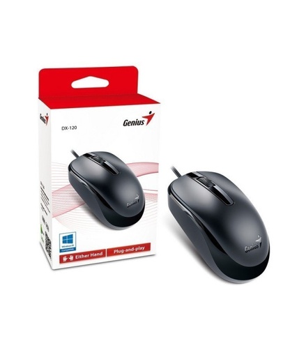 [31010105100] Mouse Genius DX-120 USB Alambrico Negro
